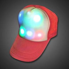 LED Light Up Pink Trucker Baseball Hat
