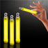 6 Inch Premium Yellow Glow Sticks - Pack of 12