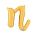 14  Script Letter  N  Gold (Air-Fill Only)