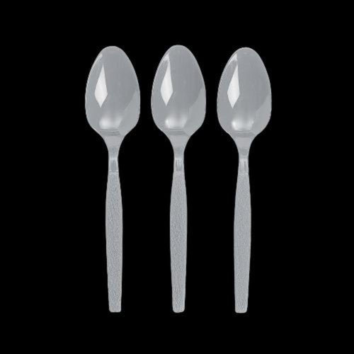 Metallic Silver Color Plastic Spoons