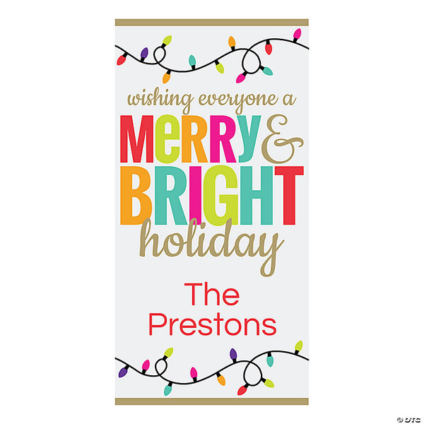 Vertical Holiday Spirit Custom Banner - Large