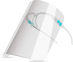 Reusable Glasses Frame Face Shields Transparent Visor Pack of 2