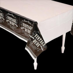 Vintage Dude Birthday Tablecloth