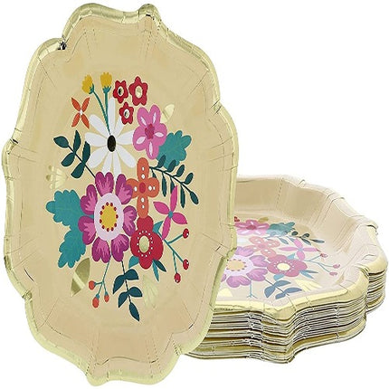Vintage Floral Party Plates