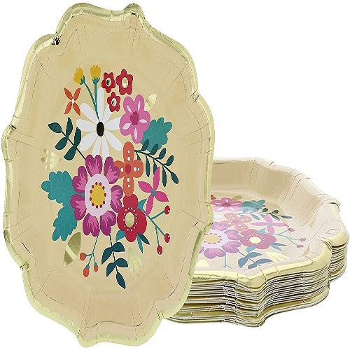 Vintage Floral Party Plates