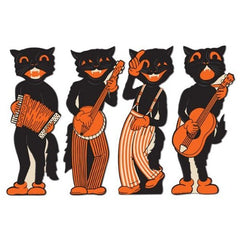 Vintage Halloween Cat Band Cutouts