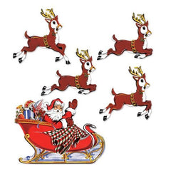 Vintage Santa & Sleigh Cutouts