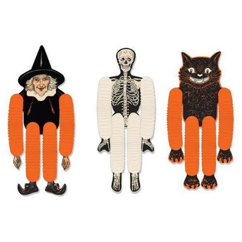 Vintage Halloween Tissue Dancers - 3 Pieces Per Pack
