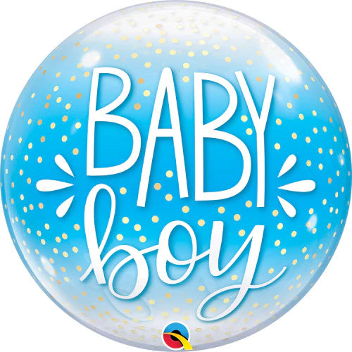22  Bubble - Baby Boy Blue & Confetti Dots