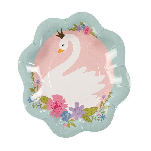 Swan Scalloped Cake Plates