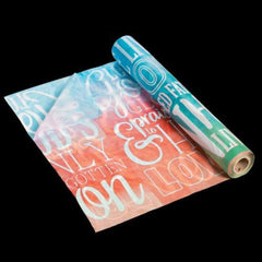 He Lives Watercolor Plastic Tablecloth Roll - 100 Feet