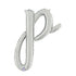 24  Script Letter  P  Silver (Air-Fill Only)