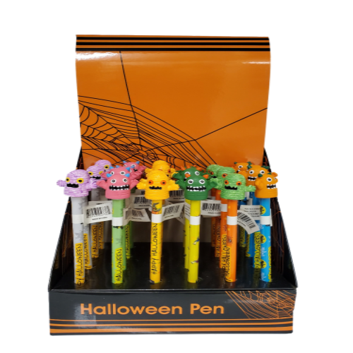 Halloween Assorted Monster Heads Shape Rollerball Pens