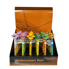 Halloween Assorted Monster Heads Shape Rollerball Pens