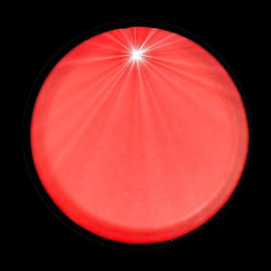 Light Up Red Round Badge Pin | PartyGlowz.com