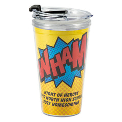 Personalized Superhero Plastic Travel Mug