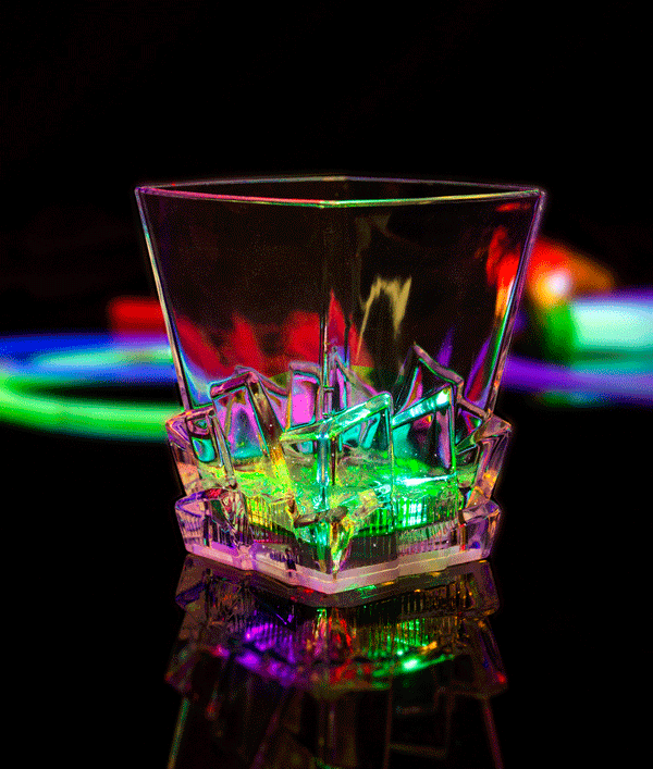 LED Light Up 10.5 Oz Whiskey Ice Cup - Multi Color