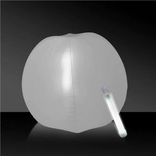 12 Inch Glow in The Dark White Beach Ball