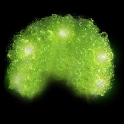 LED Light Up Afro Wig - Green