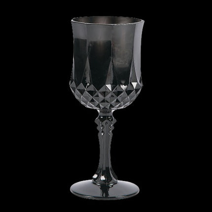 8 Oz Patterned Plastic Wine Glasses