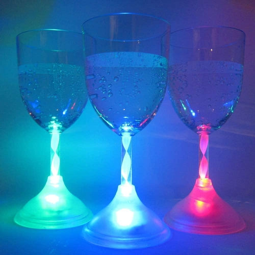LED Light Up Flashing 11 oz Wine Glass - Multi Color