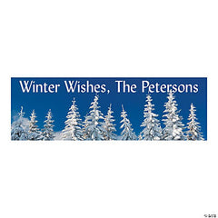 Winter Trees Seasonal Party Custom Banner - Medium