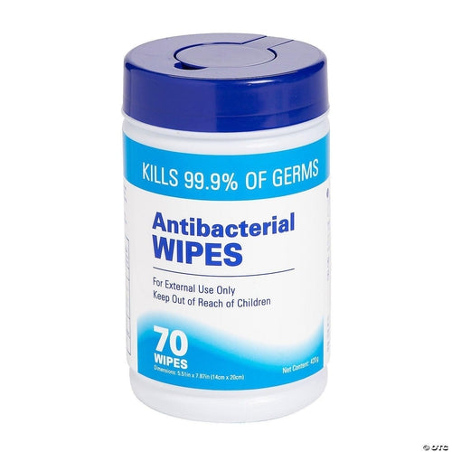 Antibacterial Disinfectant Hand/Surface Wipes 70 Wipes Container, Kills 99.9% Virus