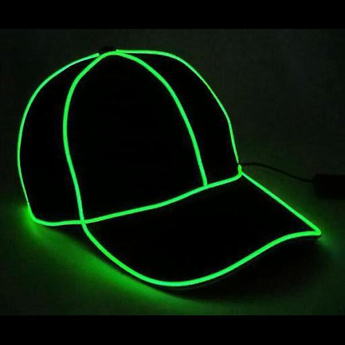Green Electro Luminescent Baseball Hat