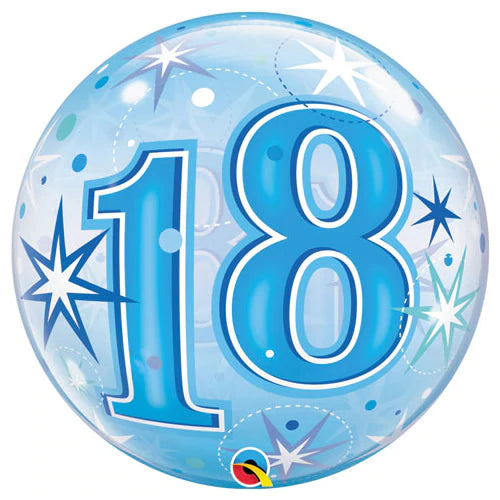 22  Bubble - 18 Blue Starburst Sparkle