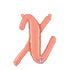 14  Script Letter "X" Rose Gold (Air-Fill Only)