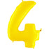 40" Number 4 - Yellow Foil Mylar Balloon