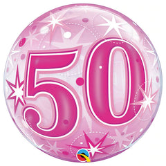 22  Bubble - 50 Pink Starburst Sparkle