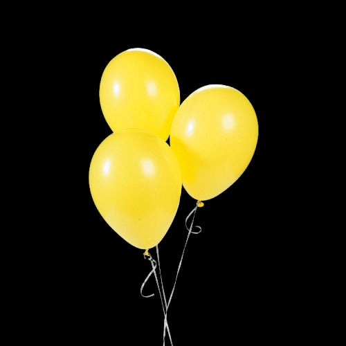 11 Yellow Latex Balloons