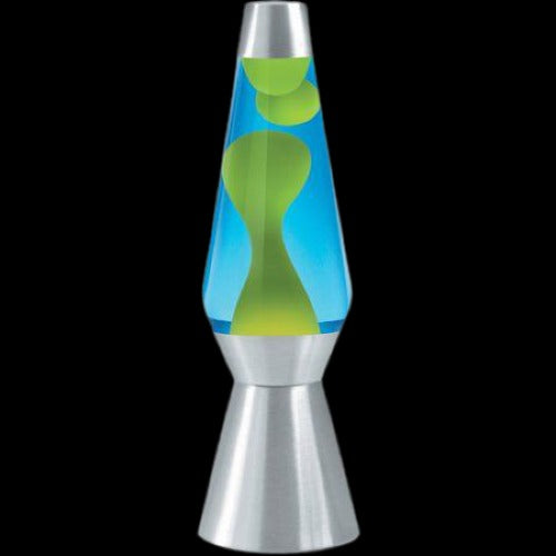 11.5 inch 12oz Lava Brand Motion Lamp Blue Liquid Yellow Wax