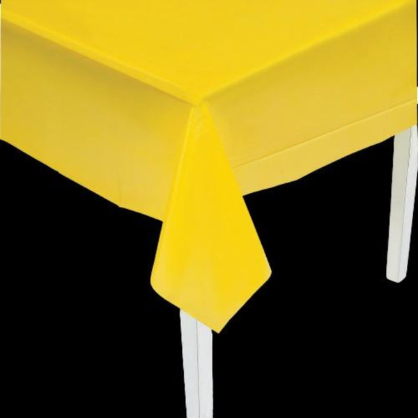 Yellow Rectangle Plastic Tablecloth