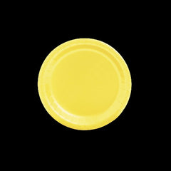 Yellow Round Paper Dessert Plates
