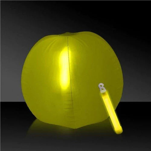 12 Inch Glow in The Dark Yellow Beach Ball