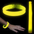 8 Inch Triple Wide Glow Bracelets/Wristbands - Yellow